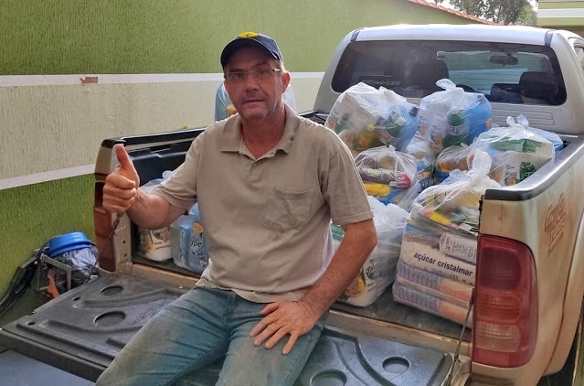 Vereador de Quinta do Sol doa salário em forma de cestas básicas