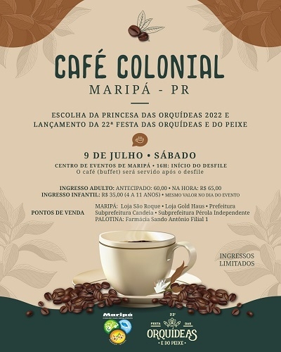 Café Colonial de Maripá será em 9 de julho; fichas estão à venda